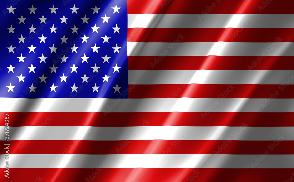 Fototapeta premium 3D rendering of the waving flag