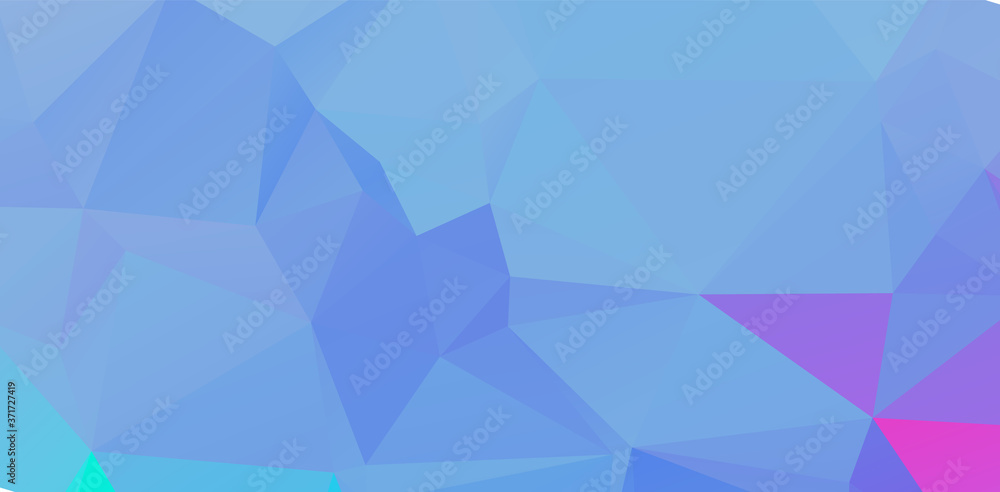 Fototapeta premium Abstract blue vivid triangle geometrical background, vector Illustration