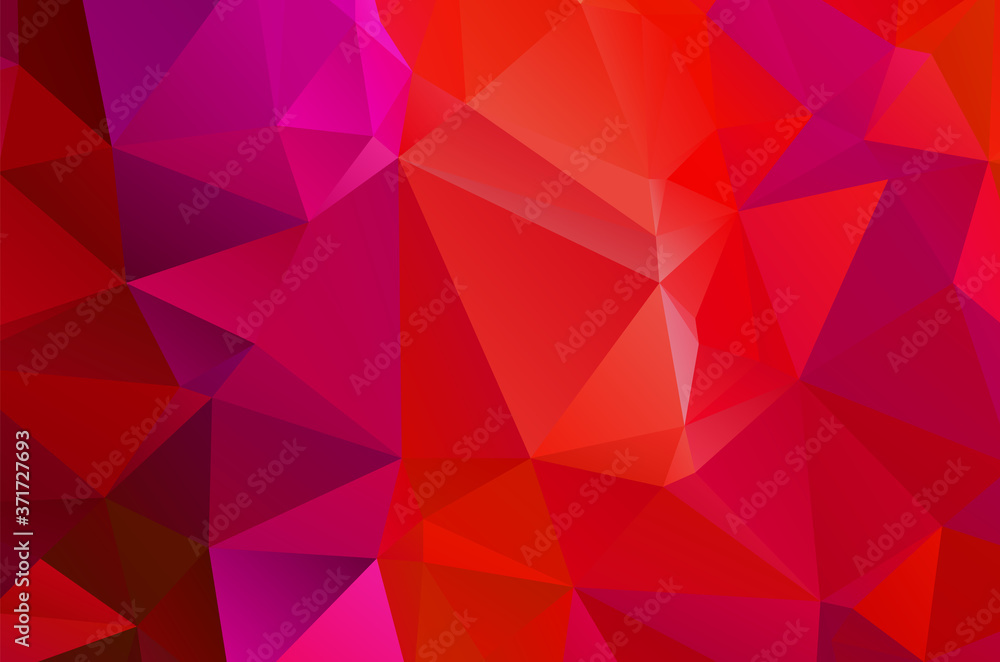 Abstract Red Geometric Background. Raster Illustration