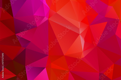 Abstract Red Geometric Background. Raster Illustration