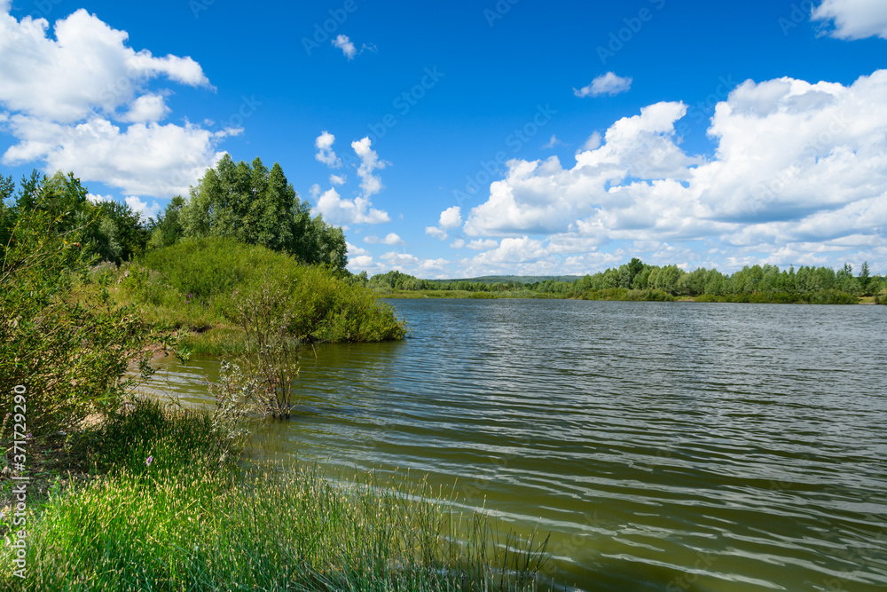 Landscape images of nature on a clear Sunny day near the village of Chekalino, Samara region