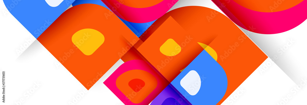 Set of vector modern geometric abstract backgrounds with repeating abstract round shapes patterns and shadow effects Set of vector modern geometric abstract backgrounds with repeating abstract round shapes patterns and shadow effects