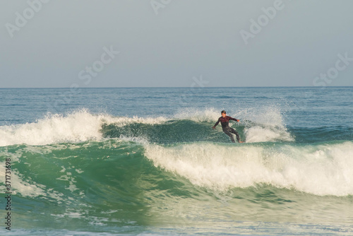 surfer in action in the waves