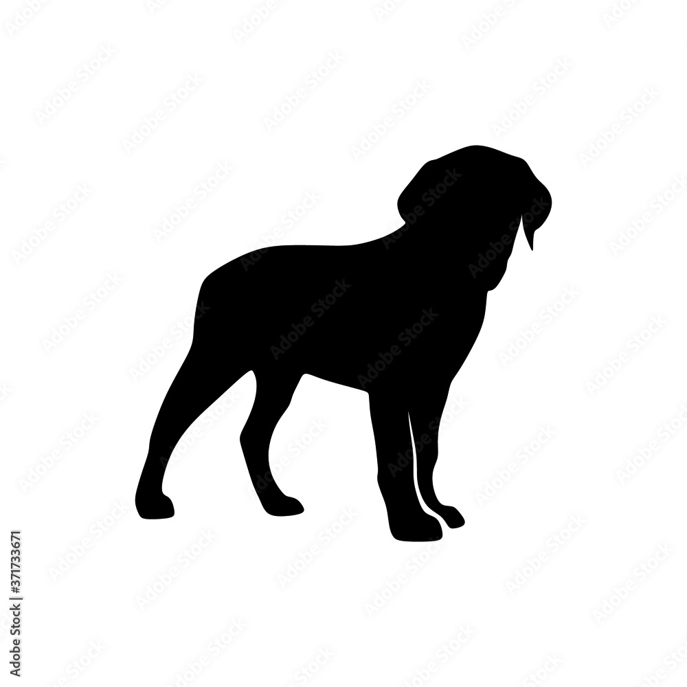 Dog silhouette vector animal art