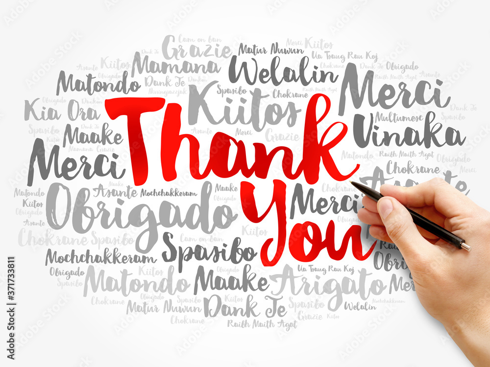 Thank You Word Cloud collage in different languages, concept background Thank You Word Cloud collage in different languages, concept background