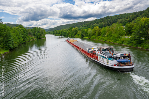 Barge on the river Altmuhel