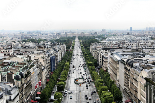 An aerial view of Paris
