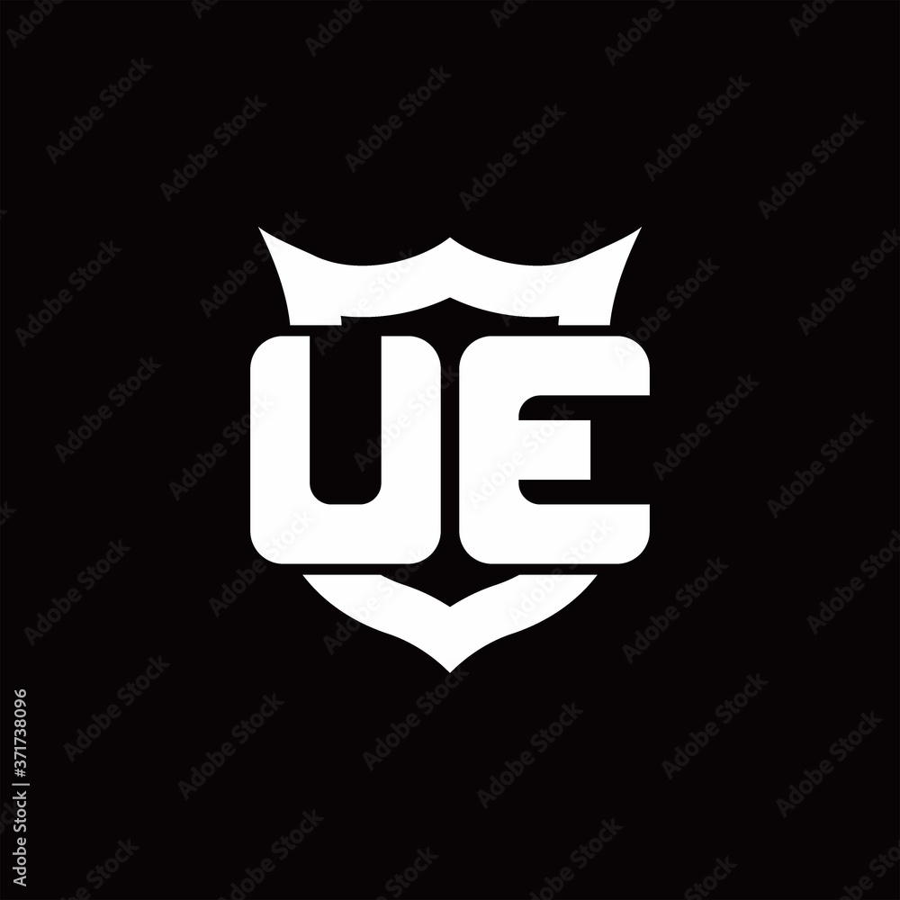 Obraz premium UE Logo monogram with shield around crown shape design template