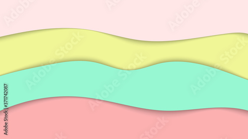 Pastel color wave abstract background vector illustration best for background, poster and banner design