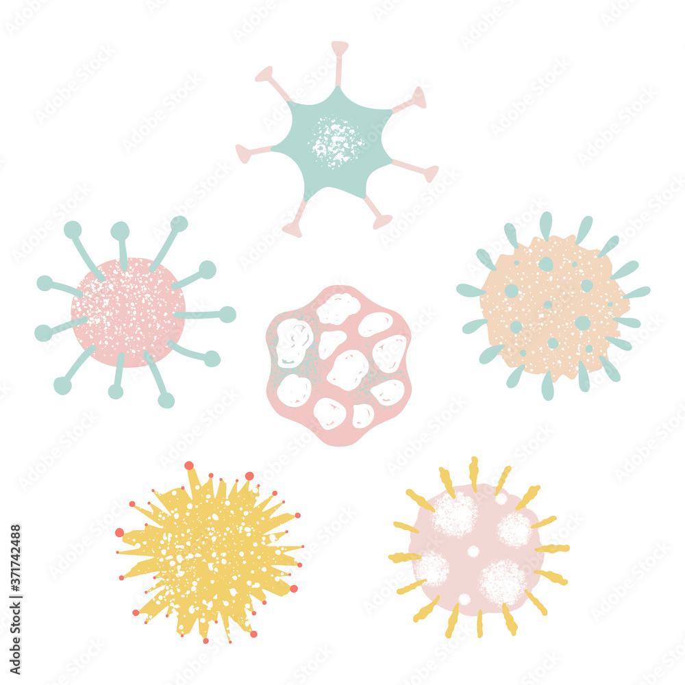 Set of virus, vector illustration