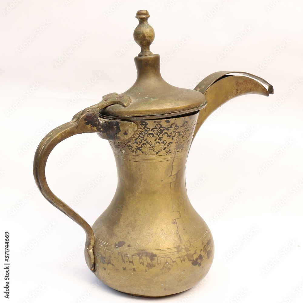 An old metal dallah jug