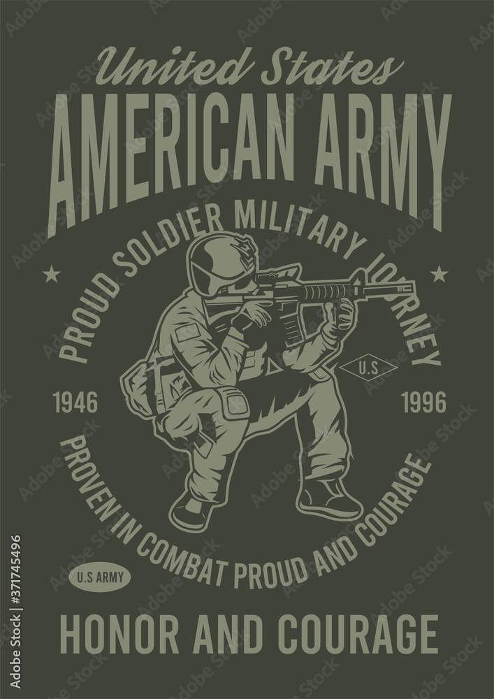 Naklejka premium american army