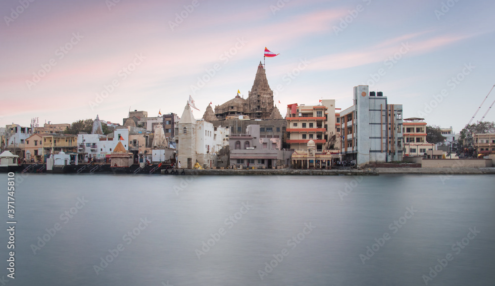Famous Lord Krishna Temple In Dwarka.Known As Dwarkadhish Temple. It Belong to Gujarat,India. Famous Lord Krishna Temple In Dwarka.Known As Dwarkadhish Temple. It Belong to Gujarat,India.