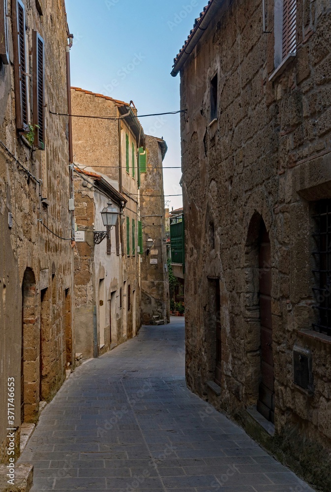 Altstadt von Pitigliano in der Toskana, Italien 
