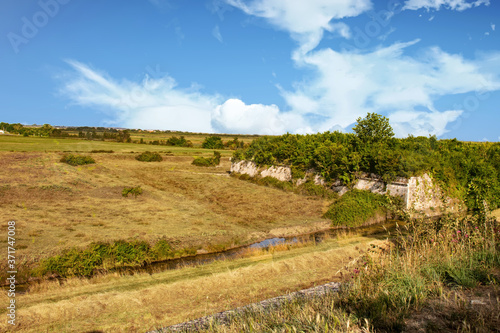 Hiers-Brouage. Rempartset vue sur la campagne. Charente-Maritime. Nouvelle-Aquitaine 