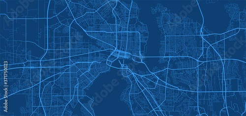 Jacksonville map. Jacksonville city map poster. Map of Jacksonville street, urban area.
