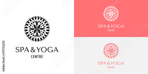 Elegant spa or yoga center logo