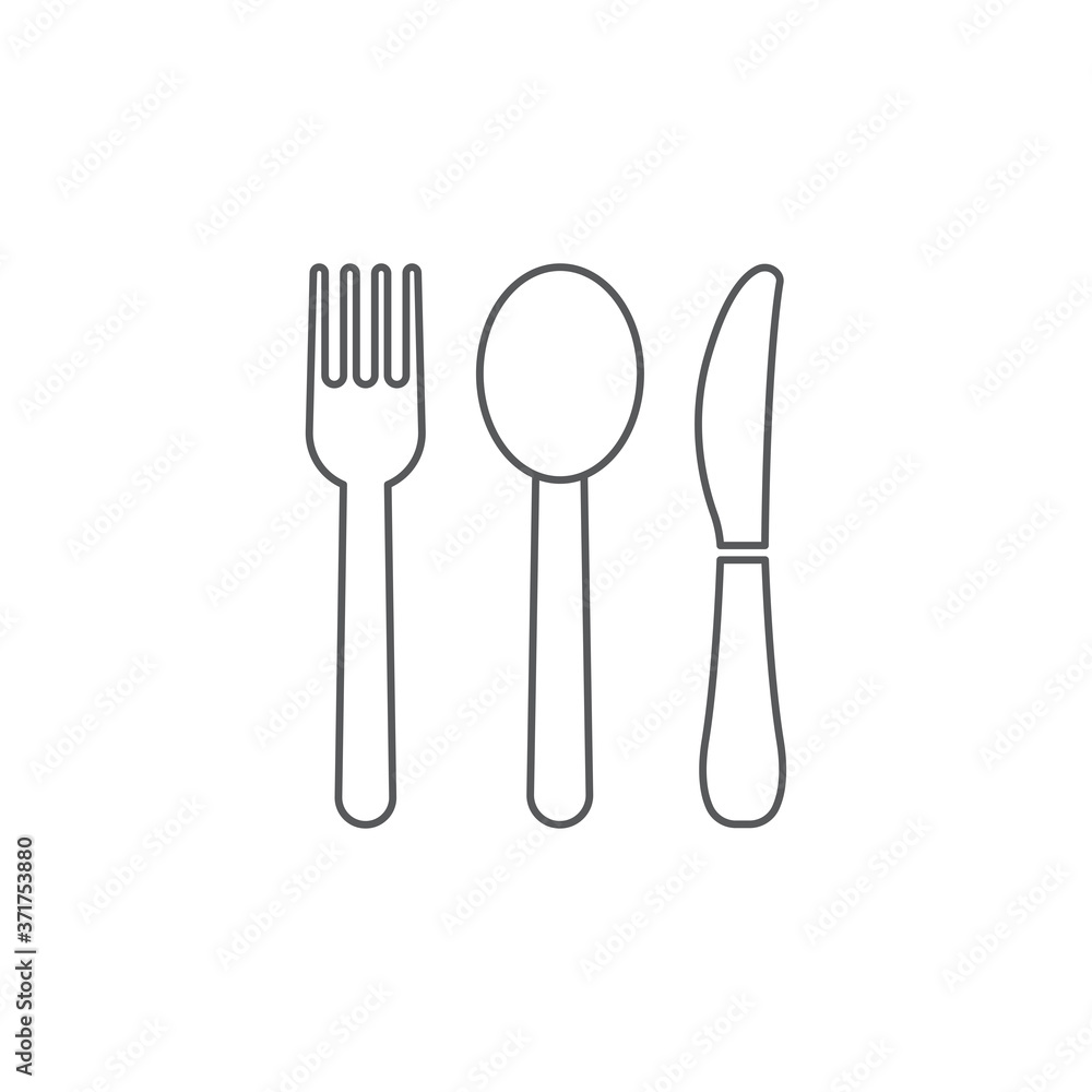 Fork, spoon and knife icon. Restaurant symbol modern, simple, vector, icon for website design, mobile app, ui. Vector Illustration Fork, spoon and knife icon. Restaurant symbol modern, simple, vector, icon for website design, mobile app, ui. Vector Illustration
