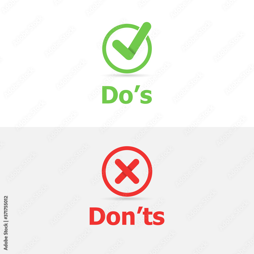 Set check mark and cross icon button Vector illustartion Set check mark and cross icon button Vector illustartion