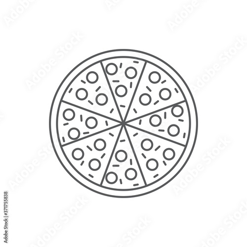 Pizza icon isolated on white background. Pizza symbol modern, simple, vector, icon for website design, mobile app, ui. Vector Illustration