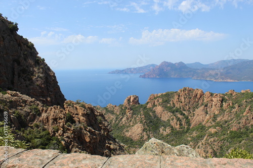 Aout, corse, vacance 2020 mer paysages vu sur la mercorse altitude soleil rochers