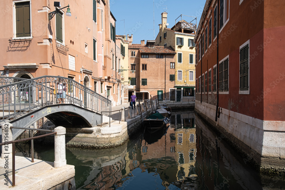 Naklejka premium Venice is a city on an island in the Adriatic Sea, in the Venetian lagoon. A city with many canals and bridges with the main Grand Canal and the largest St. Mark's Square