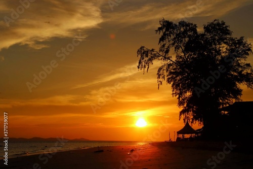 sunset on the beach