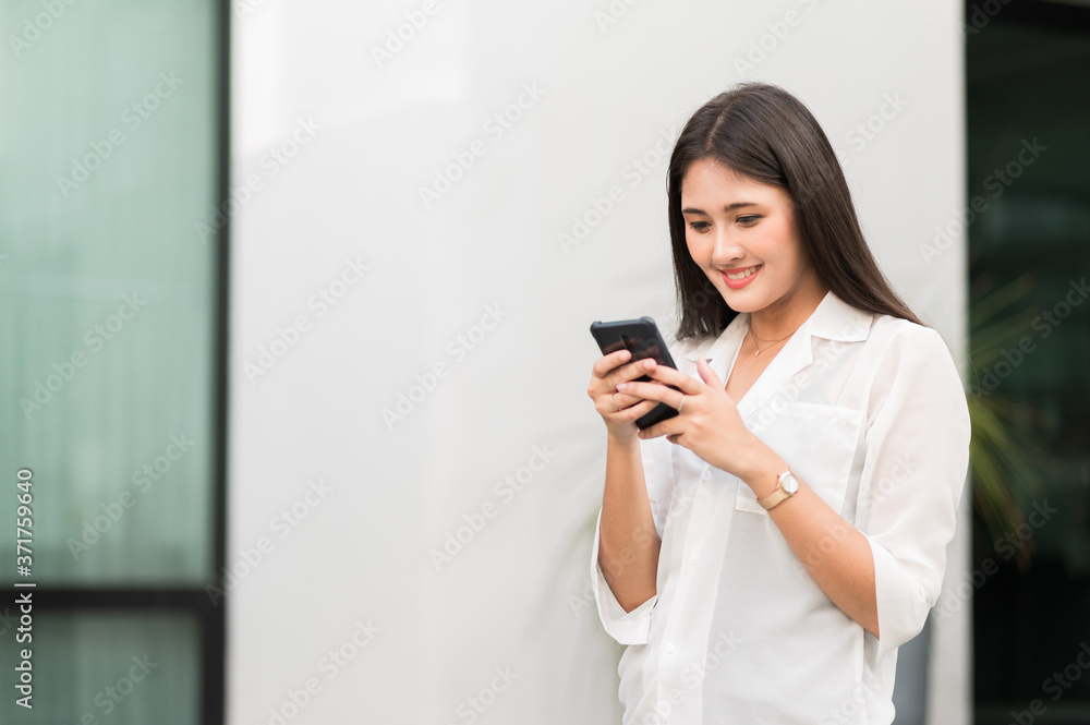 Young asian beautiful women using smartphone . Young asian beautiful women using smartphone .