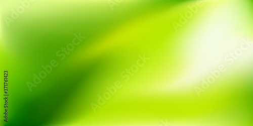 Natural blurred background with sunlight. Abstract green yellow gradient backdrop. Vector illustration. Ecology concept for your graphic design, banner, wallpaper or poster, website.