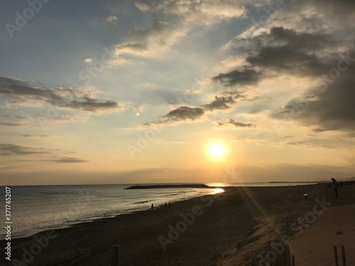 sunset on the beach