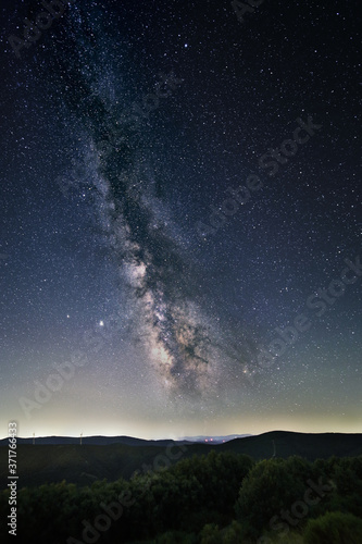 Milky way and eolic towers