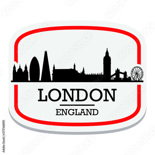 Wallpaper Mural London England UK Label Stamp Icon Skyline City Design Tourism Badge. Torontodigital.ca