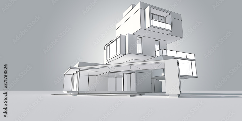 Multilevel modern house project Multilevel modern house project