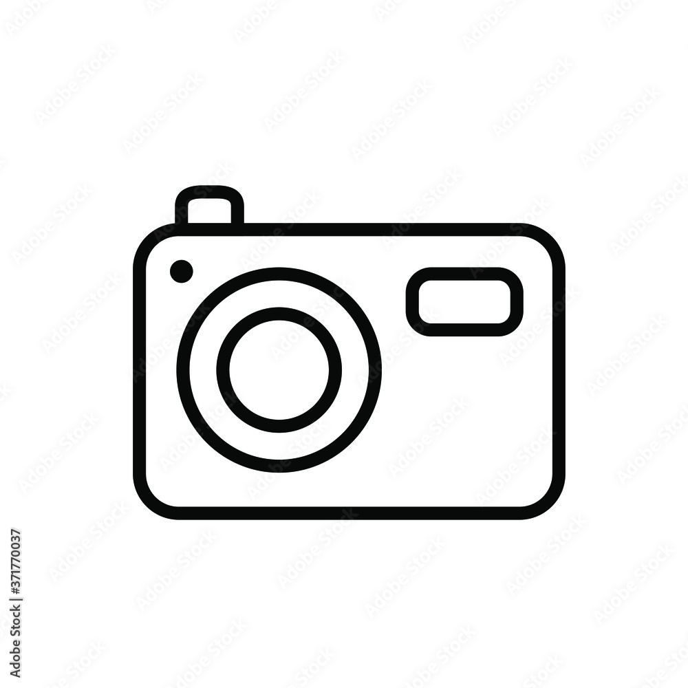 Pocket camera icon on white background Pocket camera icon on white background