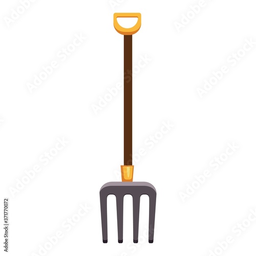 Farming fork icon. Cartoon of farming fork vector icon for web design isolated on white background