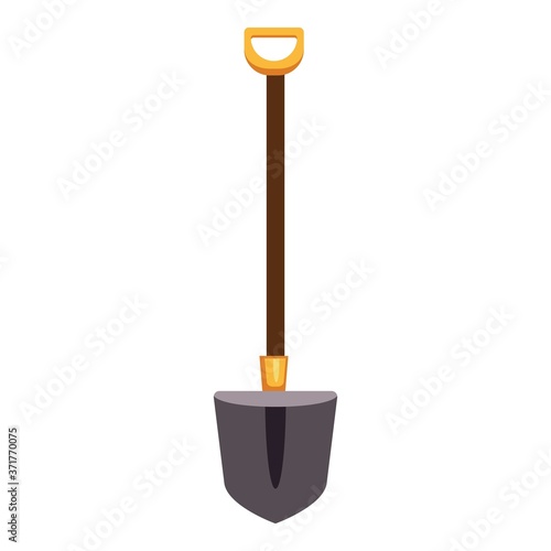 Farming shovel icon. Cartoon of farming shovel vector icon for web design isolated on white background