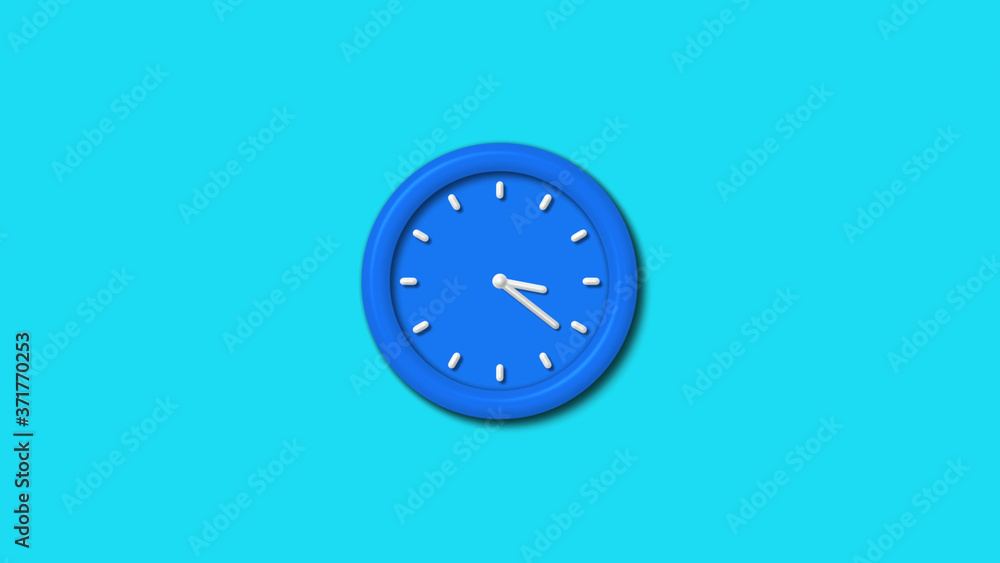 12 hours 3d wall clock icon on cyan background,clock icon 12 hours 3d wall clock icon on cyan background,clock icon