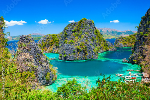 Blue lagoon, Coron island bay, Palawan