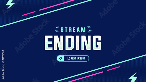 Stream Starting Background, Geometrical Blue Vector Illustration