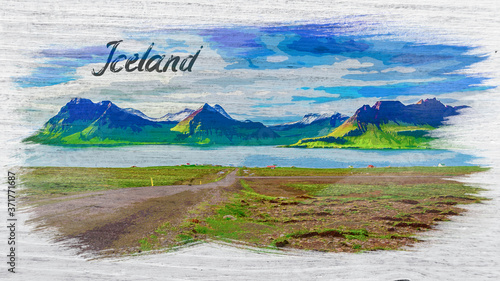 Mountain peaks, fjords in I...