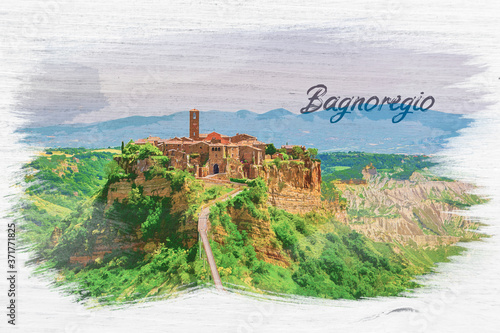 Old town of Bagnoregio in T...