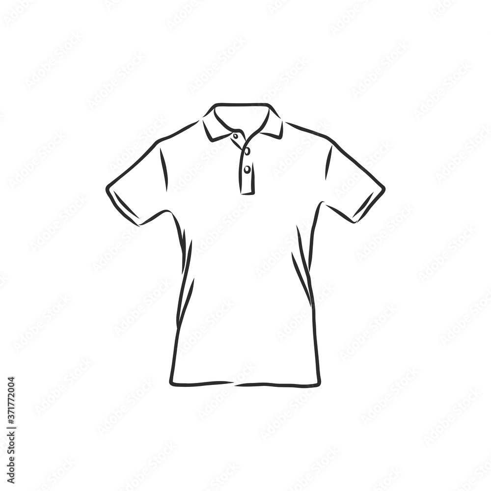 Polo shirt vector sketch icon isolated on background. Hand drawn Polo shirt icon. Polo shirt, vector sketch illustration Polo shirt vector sketch icon isolated on background. Hand drawn Polo shirt icon. Polo shirt, vector sketch illustration