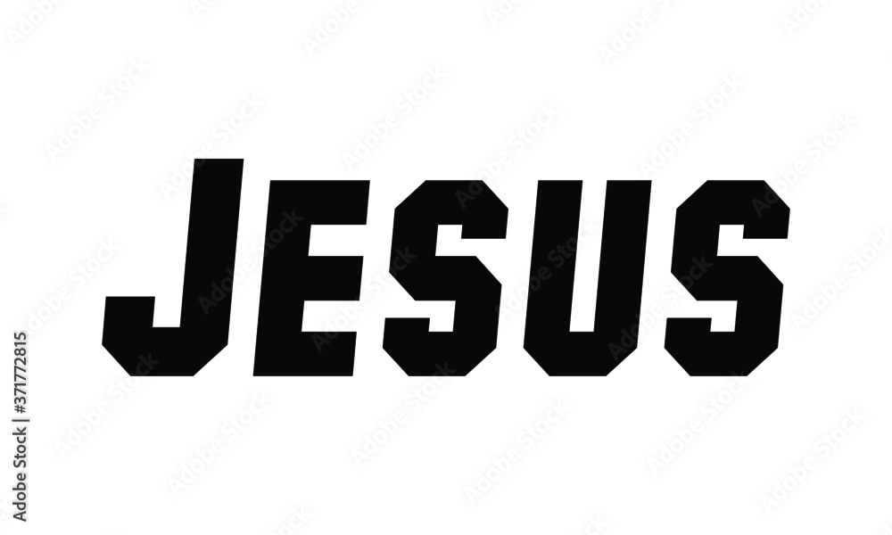 Jesus name Tattoo Design, Typography for print or use as poster, card, flyer or T Shirt Jesus name Tattoo Design, Typography for print or use as poster, card, flyer or T Shirt