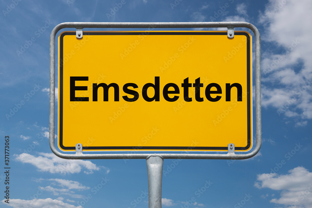 Fototapeta premium Ortstafel Emsdetten