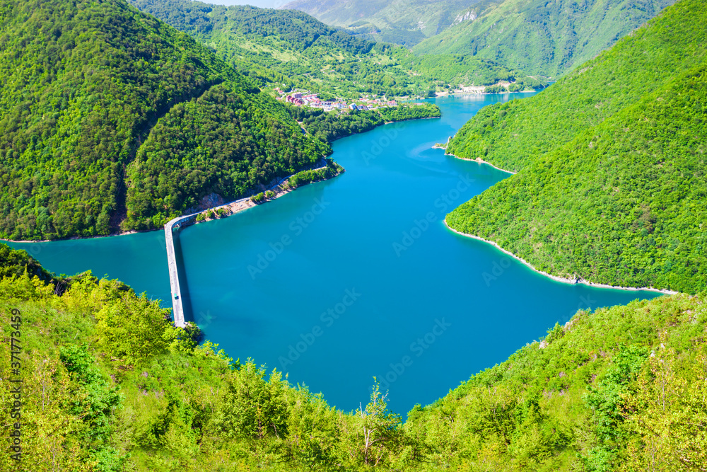 Lake Piva or Pivsko Jezero, Montenegro