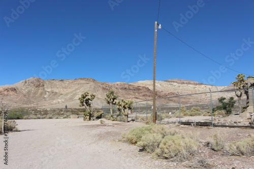 Rhyolite ghost mining town, bullfrog hills, near Las Vegas, Nevada