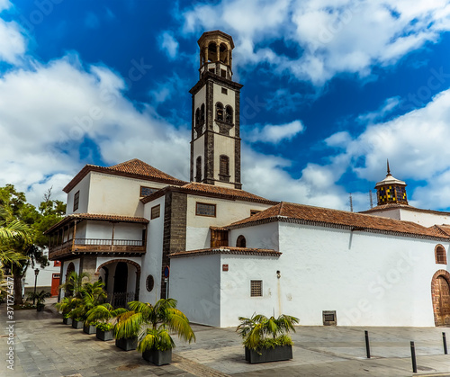A view across the rear of the Parish of San Francisco of Asis in Santa Cruz, Tenerife on a sunny day photo