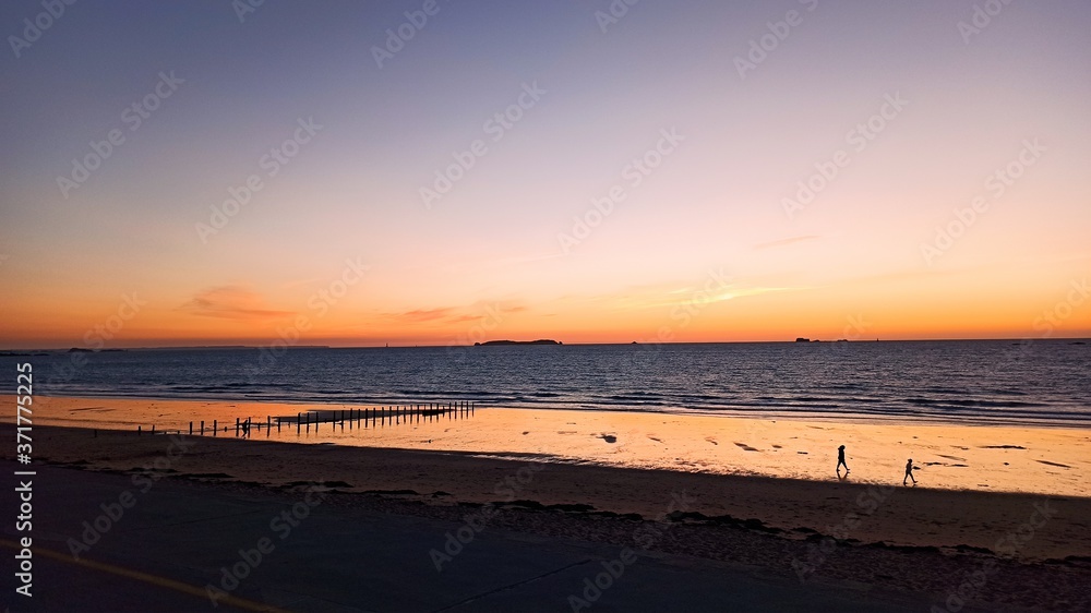 sunset on the beach