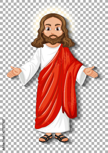 Isolated jesus cartoon character