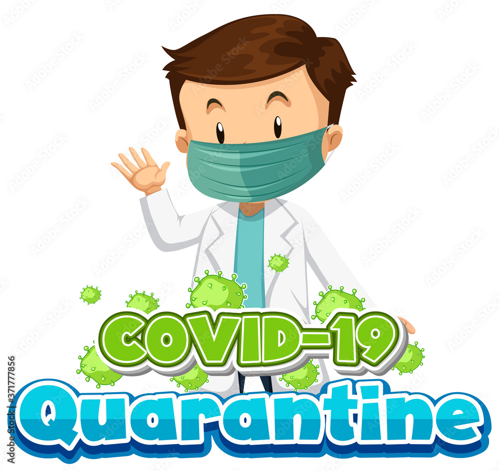 Coronavirus poster design with doctor wearing mask Coronavirus poster design with doctor wearing mask